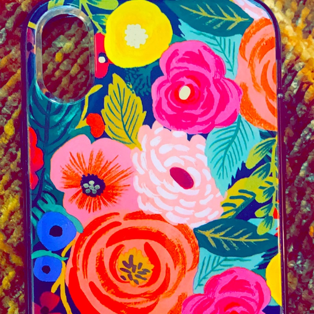 Flowered iPhone X and XS phone case